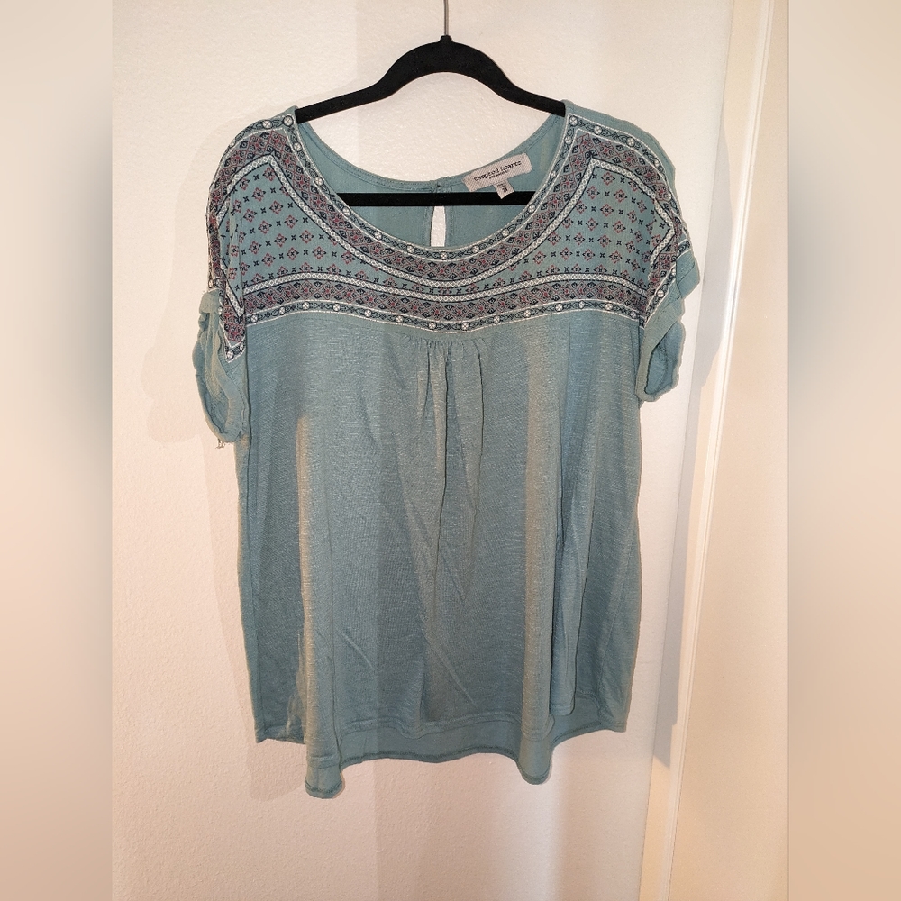 Plus size teal top